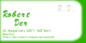 robert der business card